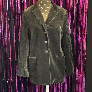 {Piazza Sempione} Forest Green Velvet Blazer